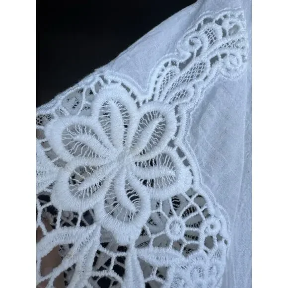 Spell & Gypsy Large Magnolia White Lace Eyelet Embroidered Babydoll Dress READ - Picture 10 of 14